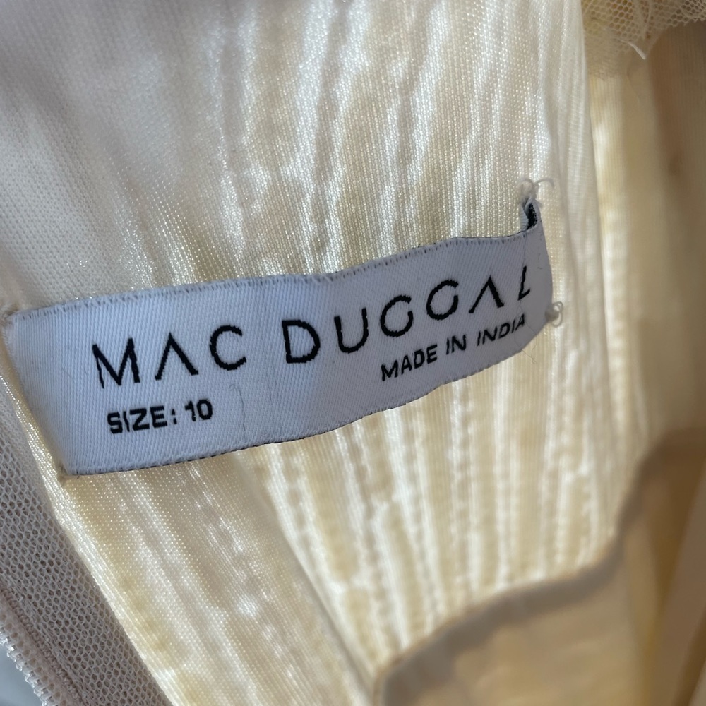 Mac Duggal Sequin Flutter Cap Sleeve Gown Size 10 - Picture 7 of 15